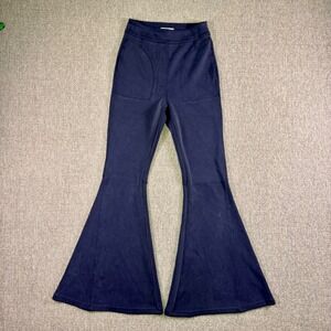 Chelsea & Violet Navy Wide Leg‎ Flare Pants High Rise Stretch Women's Small